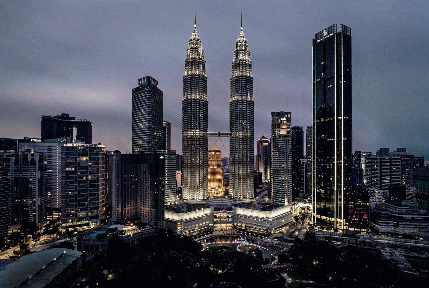 Kuala Lumpur skyline at dusk