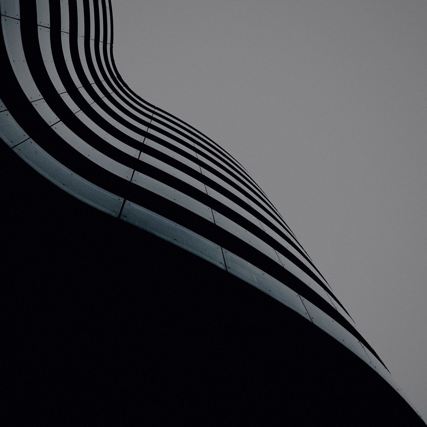 Abstract curved building facade
